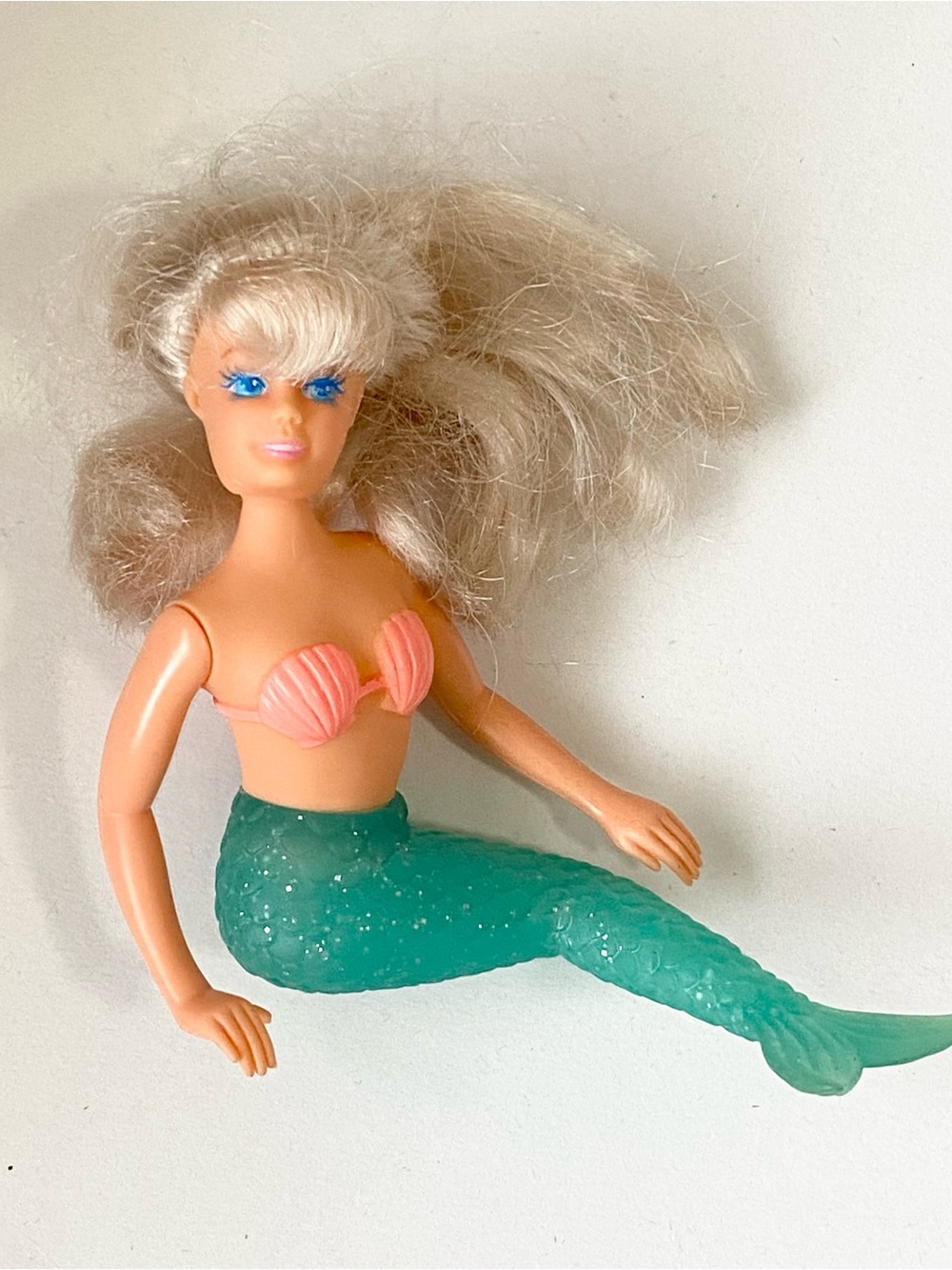 T&T Mermaid Doll Rubber 1990 90s 4” Vintage